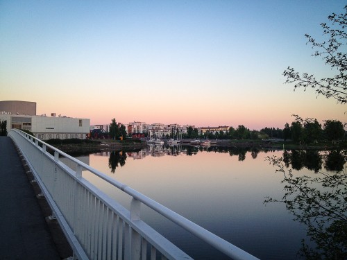 Oulun maisemaa iltasella